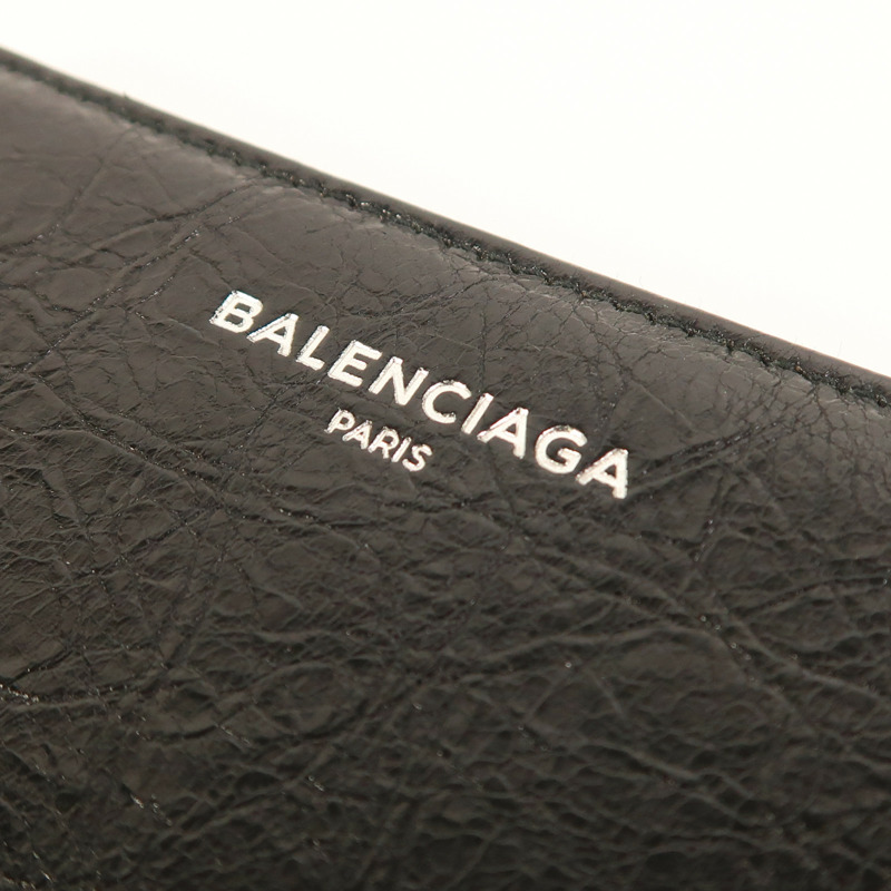 BALENCIAGA 牛皮皮革Long Wallet銀扣長錢包-8