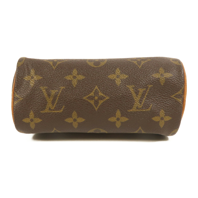 LOUIS VUITTON Monogram Speedy Mini金扣手挽袋棕色-3