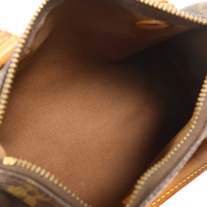 LOUIS VUITTON Monogram Speedy Mini金扣手挽袋棕色-4