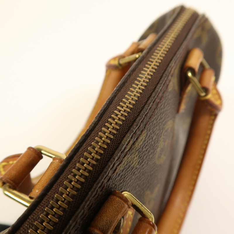 LOUIS VUITTON Monogram Speedy Mini金扣手挽袋棕色-14