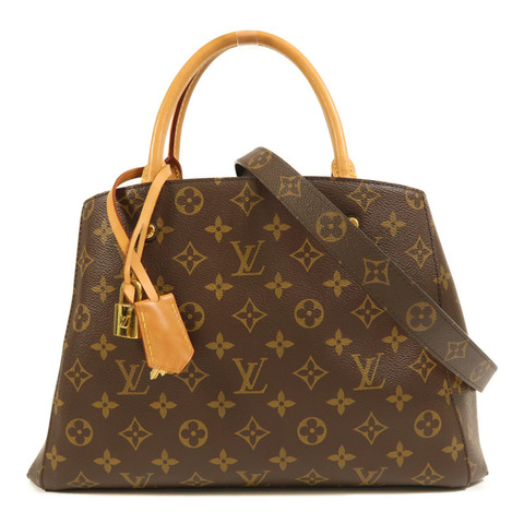 LOUIS VUITTON Monogram Montaigne MM金扣手挽肩背兩用袋