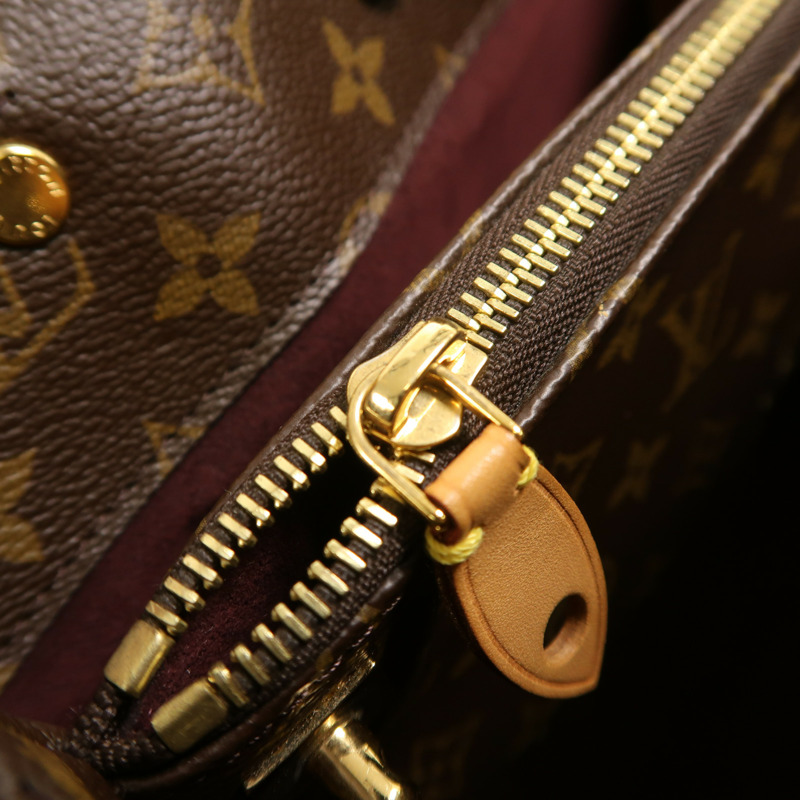 LOUIS VUITTON Monogram Montaigne MM金扣手挽肩背兩用袋-15
