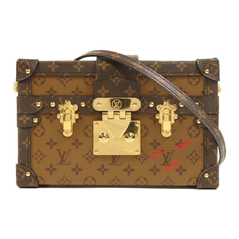 LOUIS VUITTON Monogram Reverse Petite Malle金扣肩背袋-0