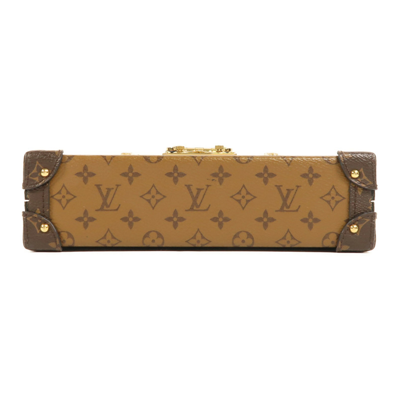 LOUIS VUITTON Monogram Reverse Petite Malle金扣肩背袋-3