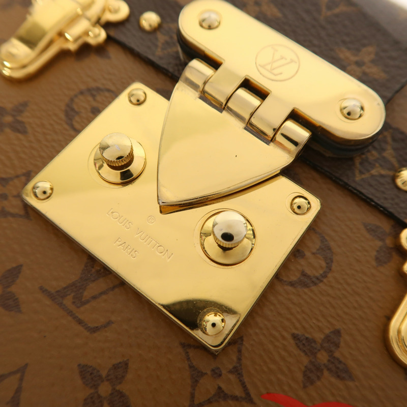 LOUIS VUITTON Monogram Reverse Petite Malle金扣肩背袋-8