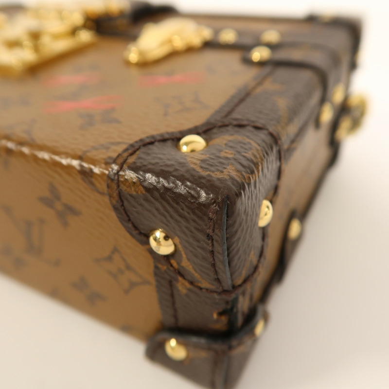 LOUIS VUITTON Monogram Reverse Petite Malle金扣肩背袋-9