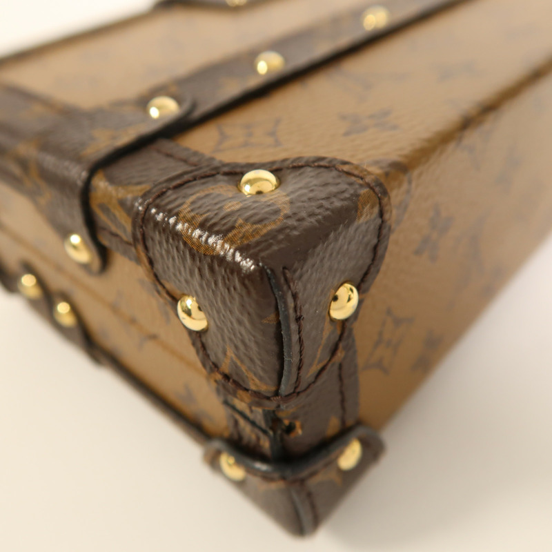 LOUIS VUITTON Monogram Reverse Petite Malle金扣肩背袋-12