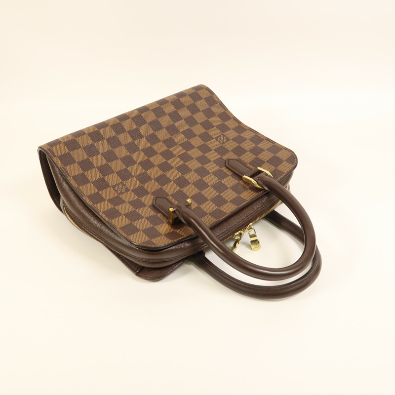 LOUIS VUITTON Damier Triana金扣手挽袋-7