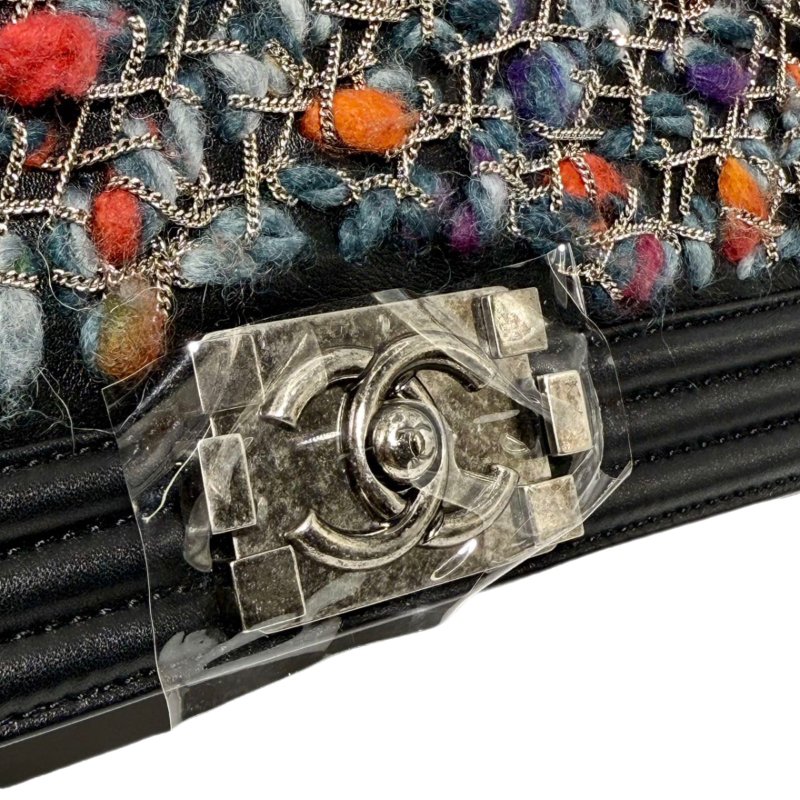 [ 2421] 香奈兒 CHANEL LEBOY 黑銀 大號 牛皮-5