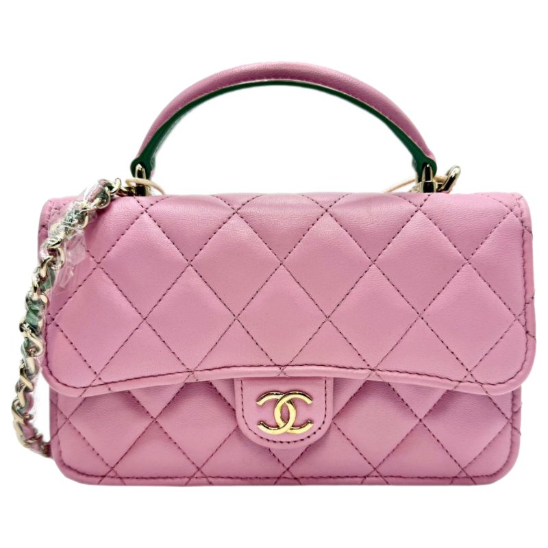 [ 2506 ] 香奈兒 CHANEL CF 粉色 中號 牛皮-0