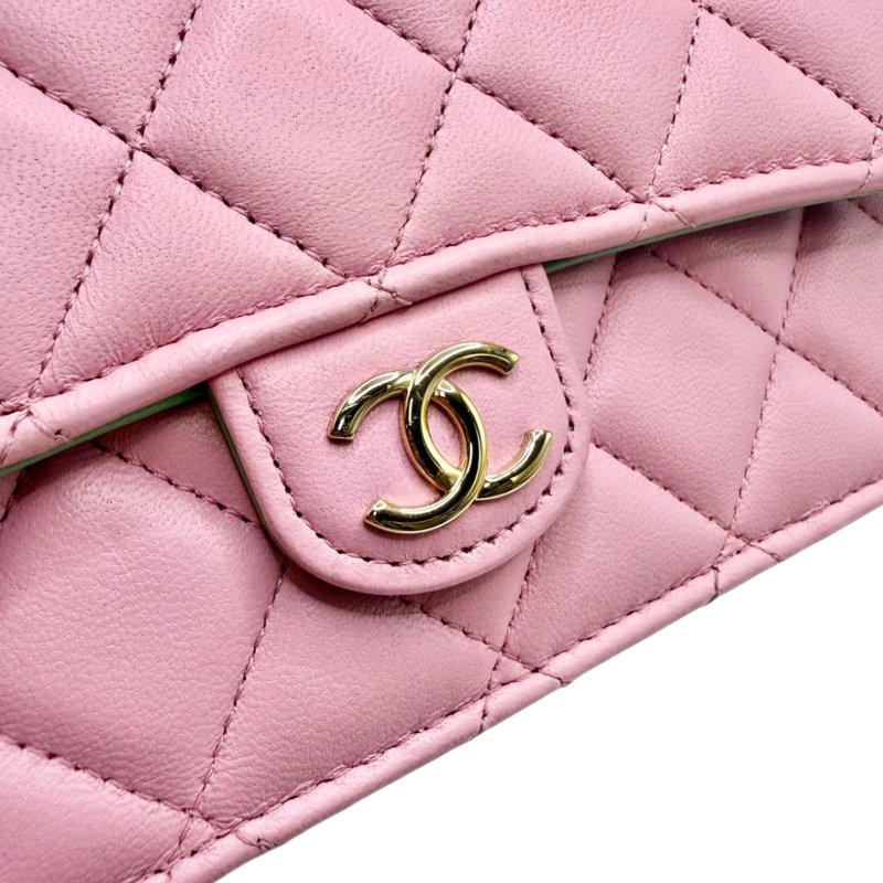 [ 2506 ] 香奈兒 CHANEL CF 粉色 中號 牛皮-4