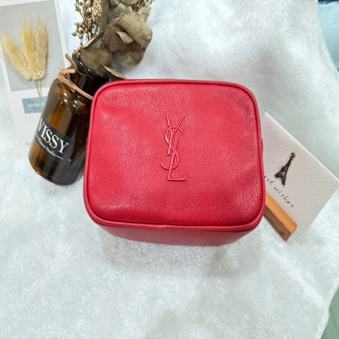 YSL 全新紅色 全皮腰包 527096 Belt bag