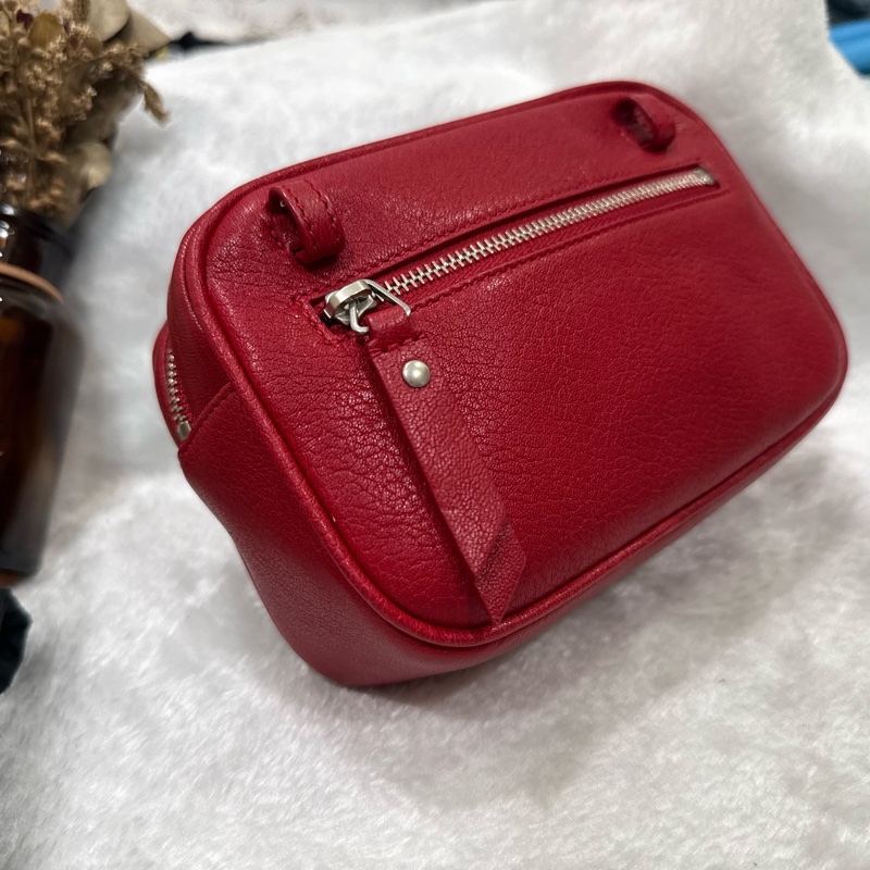 YSL 全新紅色 全皮腰包 527096 Belt bag-2