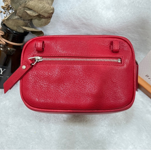 YSL 全新紅色 全皮腰包 527096 Belt bag-10