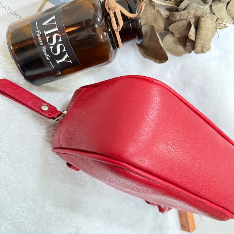 YSL 全新紅色 全皮腰包 527096 Belt bag-12