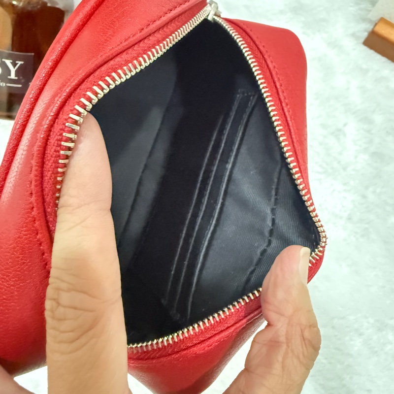 YSL 全新紅色 全皮腰包 527096 Belt bag-18