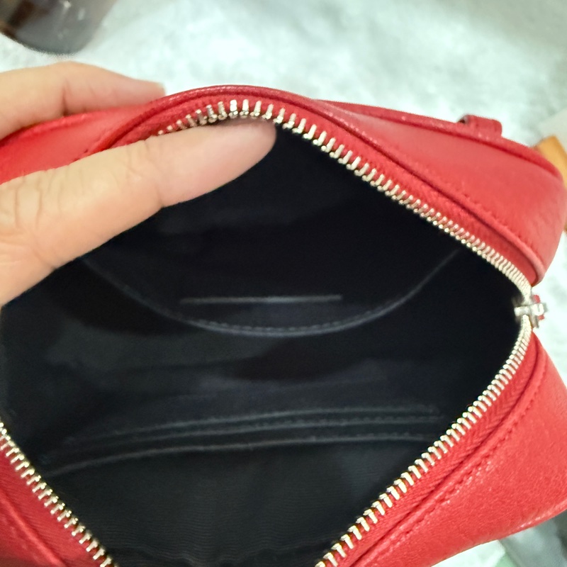 YSL 全新紅色 全皮腰包 527096 Belt bag-19