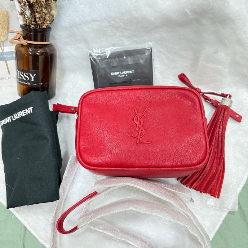 YSL 全新紅色 全皮腰包 527096 Belt bag-7