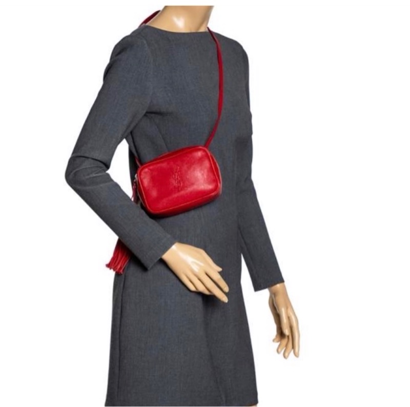 YSL 全新紅色 全皮腰包 527096 Belt bag-8