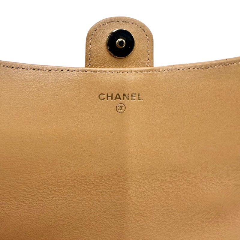[ 2483 ] 香奈兒 CHANEL CF 奶茶棕 手提斜挎包 中號 牛皮-6