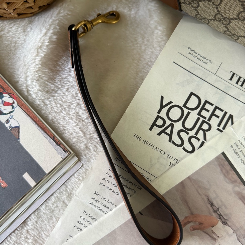 GG Emblem 迷你拉鍊斜背包(烏木/深棕色)-8