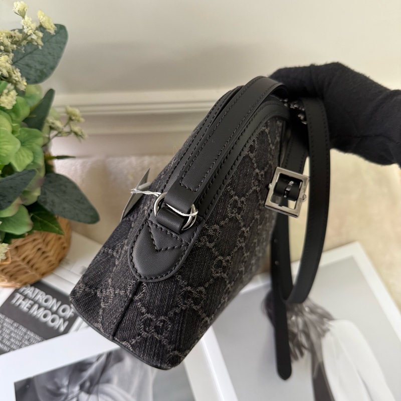 GG Ophidia 牛仔布貝殼包(黑灰色)-4