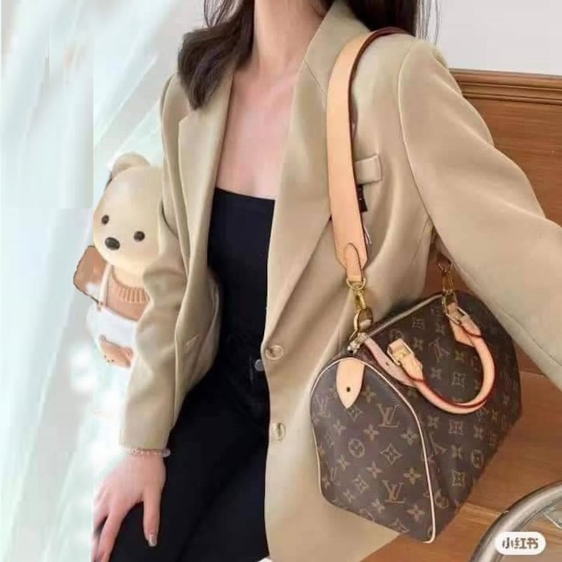 LV Speedy 25 cm🎀現品實拍 🎀 Vintage 波士頓包~二手品（不議價)-6