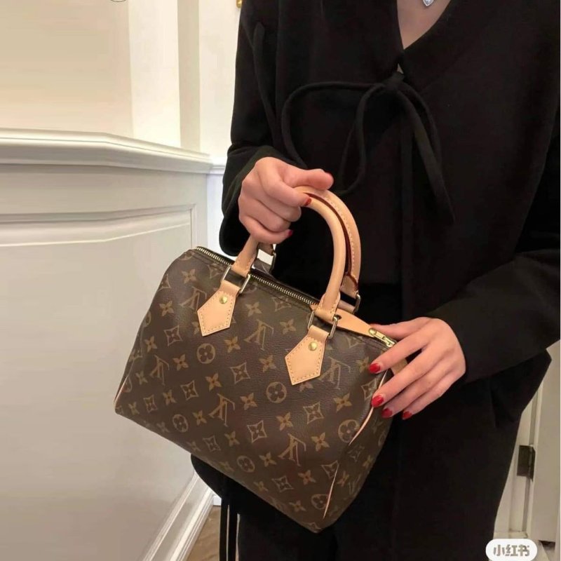LV Speedy 25 cm🎀現品實拍 🎀 Vintage 波士頓包~二手品（不議價)-10