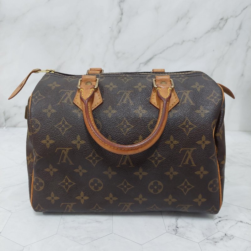 LV Speedy 25 cm🎀現品實拍 🎀 Vintage 波士頓包~二手品（不議價)-24