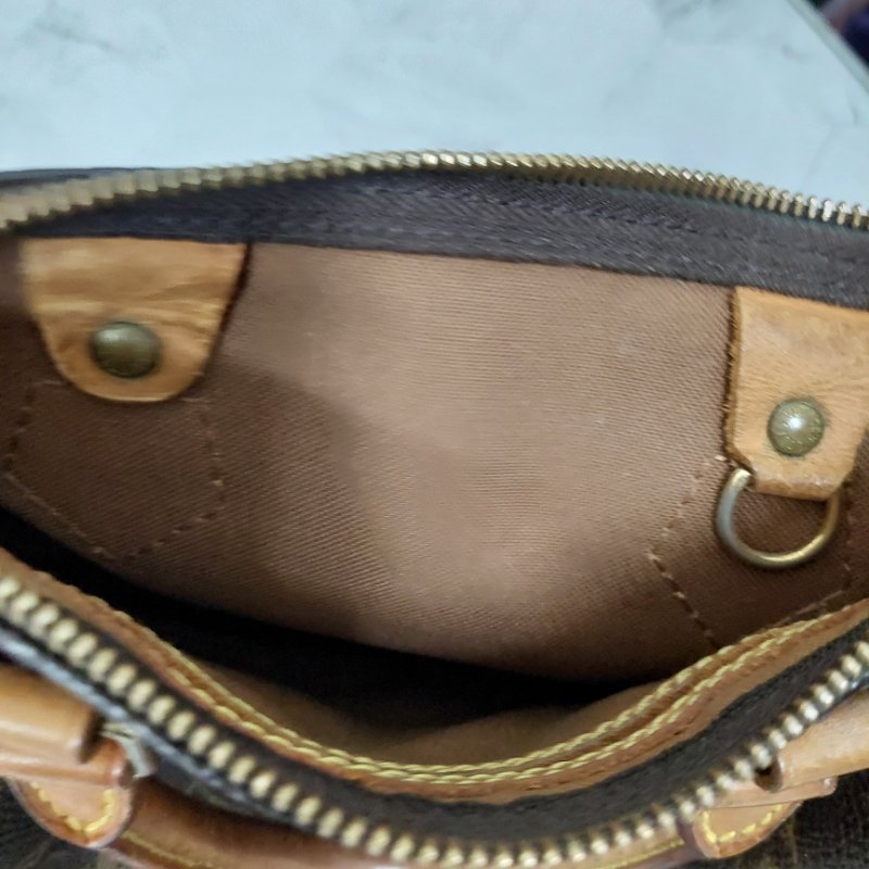 LV Speedy 25 cm🎀現品實拍 🎀 Vintage 波士頓包~二手品（不議價)-60