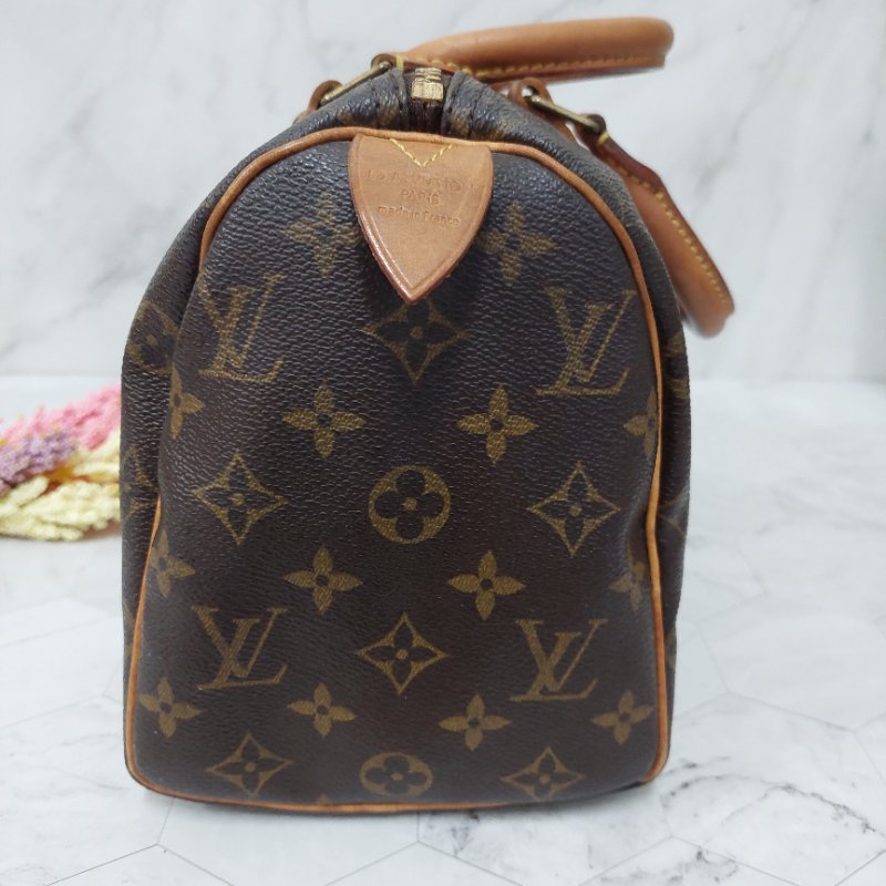 LV Speedy 25 cm🎀現品實拍 🎀 Vintage 波士頓包~二手品（不議價)-70