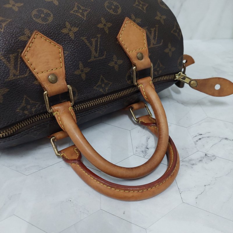 LV Speedy 25 cm🎀現品實拍 🎀 Vintage 波士頓包~二手品（不議價)-75