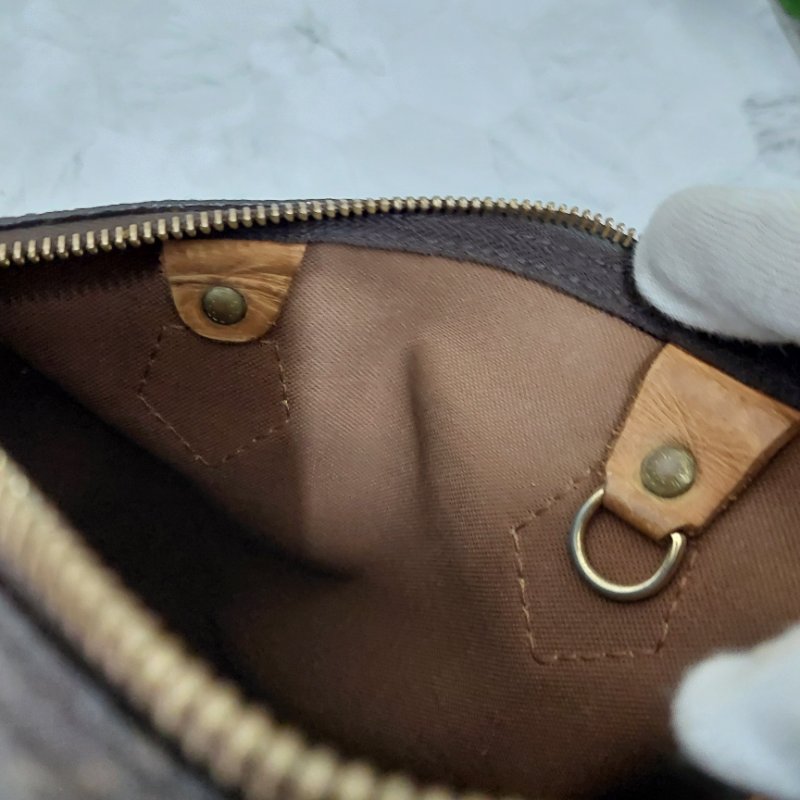 LV Speedy 25 cm🎀現品實拍 🎀 Vintage 波士頓包~二手品（不議價)-86