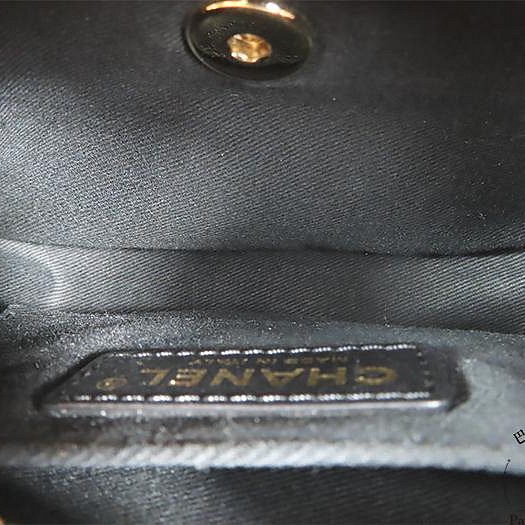 【巴黎站二手名牌專賣店】＊現貨＊CHANEL香奈兒真品＊黑色菱格紋小牛皮金雙C前口袋相機包-3