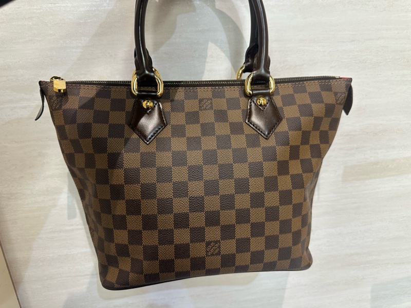 LV 咖格金釦Saleya PM手提包N51183-0