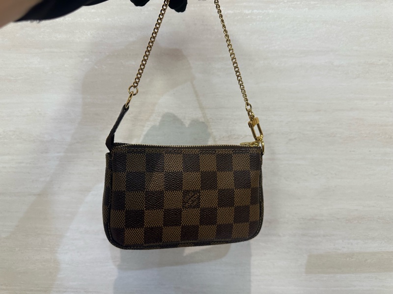 LV 咖格金釦Mini麻將包N58009-0