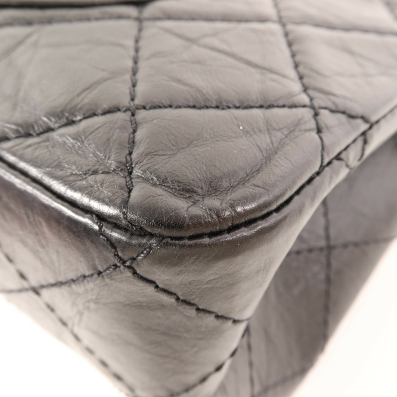 CHANEL 牛皮皮革2.55銀扣鏈帶肩背袋-11