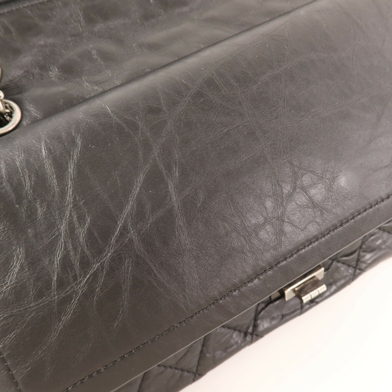 CHANEL 牛皮皮革2.55銀扣鏈帶肩背袋-14