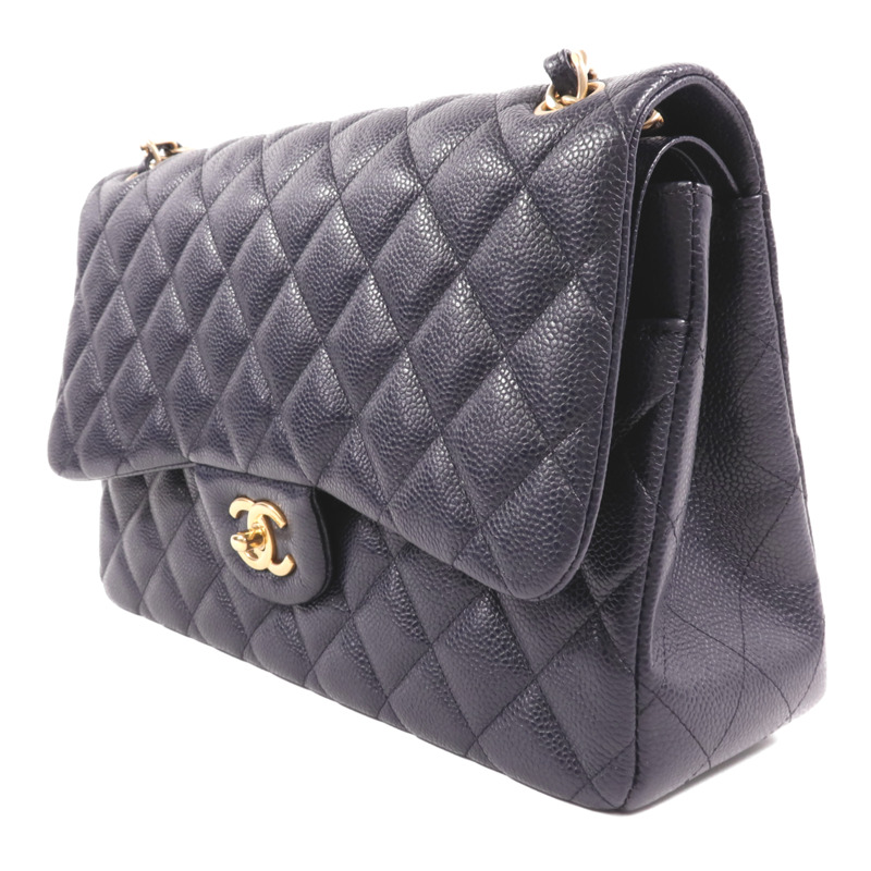 CHANEL 牛皮皮革Large Classic金扣鏈帶肩背袋-2