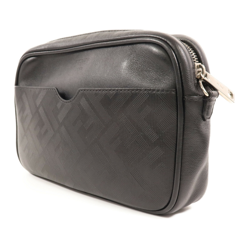 FENDI 皮革Camera Bag銀扣肩背袋-2
