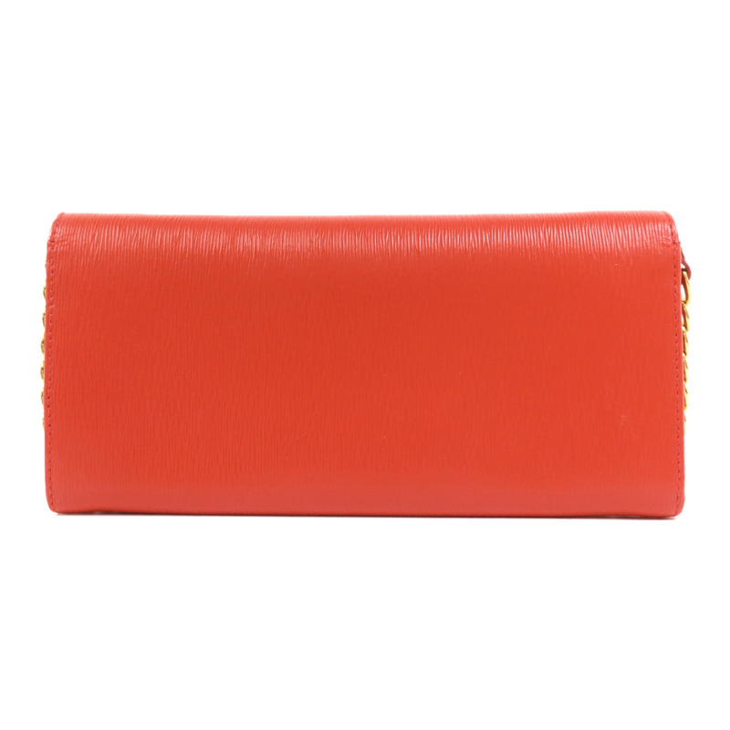 PRADA 牛皮皮革Chain Shoulder金扣鏈帶肩背袋-1