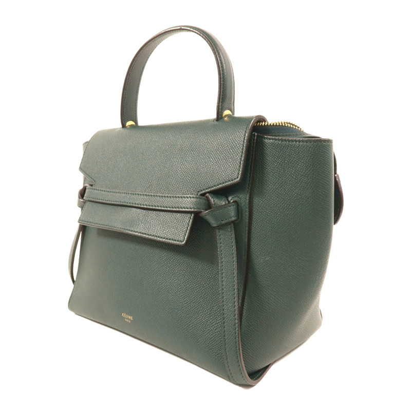 CELINE 牛皮皮革Micro Belt Bag金扣手挽肩背兩用袋-2