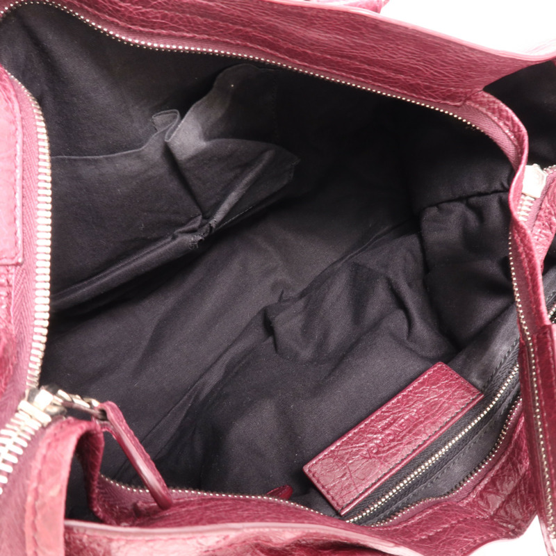 BALENCIAGA 羊皮皮革Giant City銀扣手挽肩背兩用袋-4