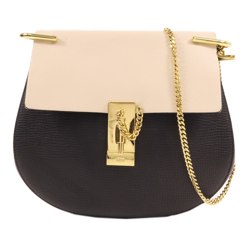 Chloe 牛皮皮革Drew Bag金扣鏈帶肩背袋-0