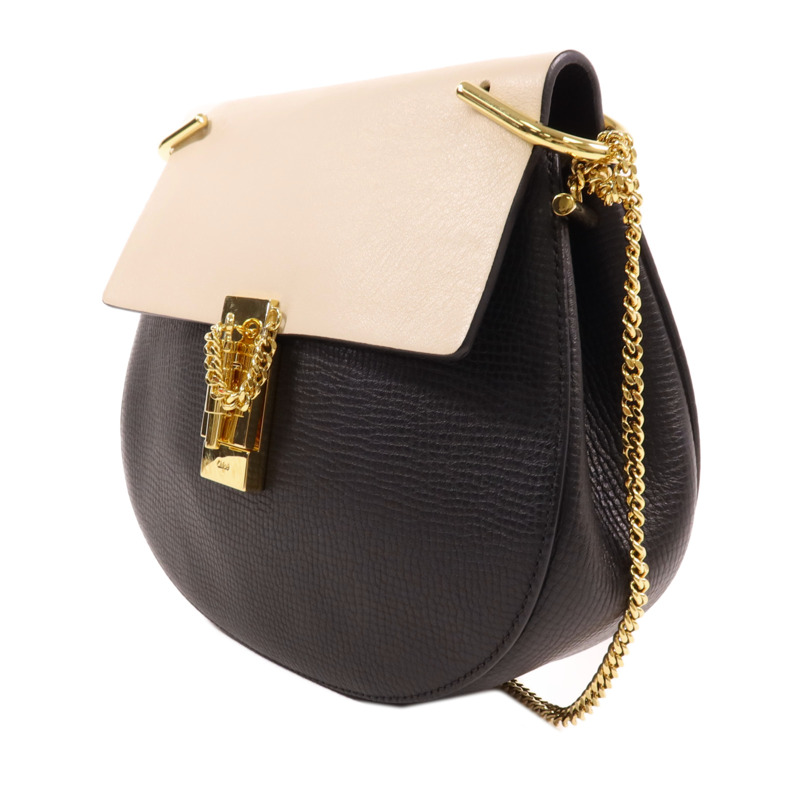 Chloe 牛皮皮革Drew Bag金扣鏈帶肩背袋-2