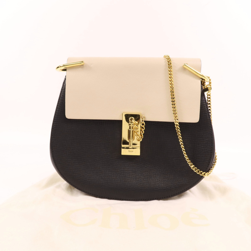 Chloe 牛皮皮革Drew Bag金扣鏈帶肩背袋-8