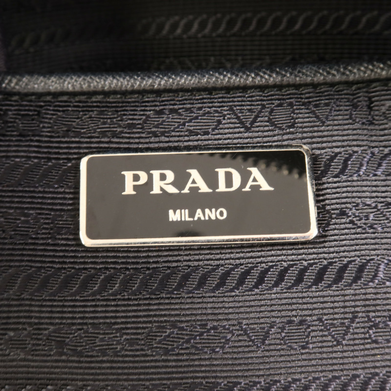PRADA 尼龍Chain Shoulder銀扣鏈帶肩背袋-5