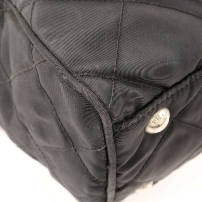 PRADA 尼龍Chain Shoulder銀扣鏈帶肩背袋-9