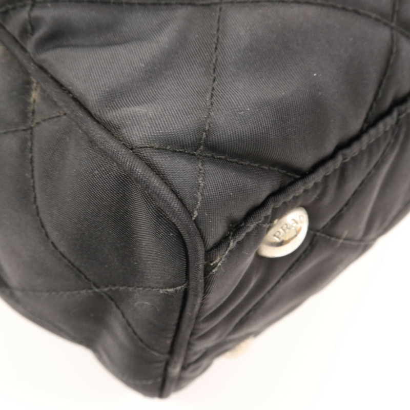 PRADA 尼龍Chain Shoulder銀扣鏈帶肩背袋-11