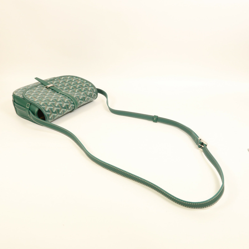 GOYARD 塗層帆布Belvedere PM銀扣肩背袋-7